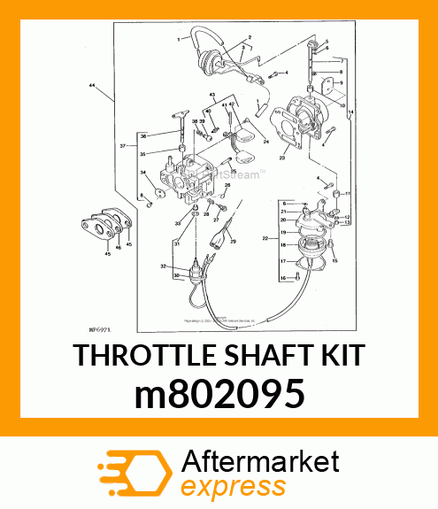 THROTTLE SHAFT KIT m802095