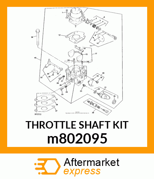 THROTTLE SHAFT KIT m802095