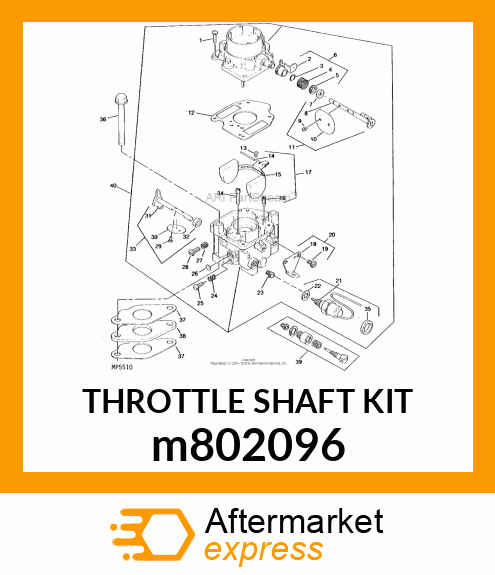 THROTTLE SHAFT KIT m802096