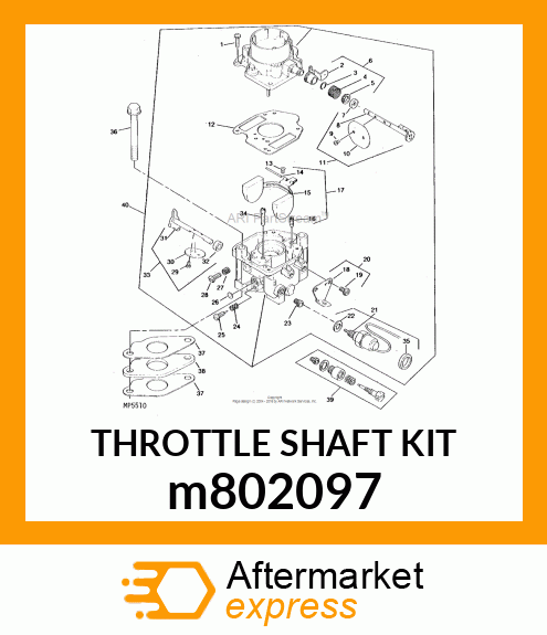 THROTTLE SHAFT KIT m802097