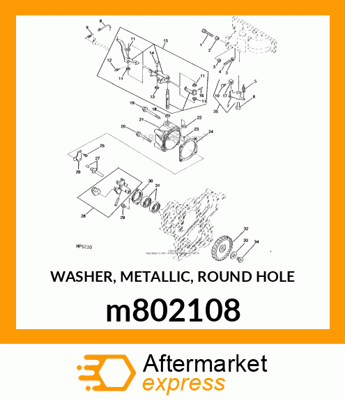 WASHER, METALLIC, ROUND HOLE m802108