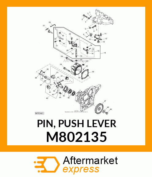 PIN, PUSH LEVER M802135