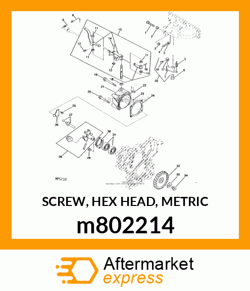 SCREW, HEX HEAD, METRIC m802214