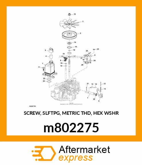 SCREW, SLFTPG, METRIC THD, HEX WSHR m802275