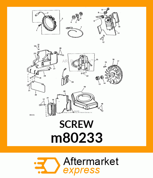 SCREW, ARMATURE MOUNTING m80233