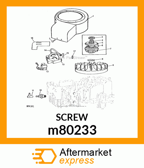 SCREW, ARMATURE MOUNTING m80233