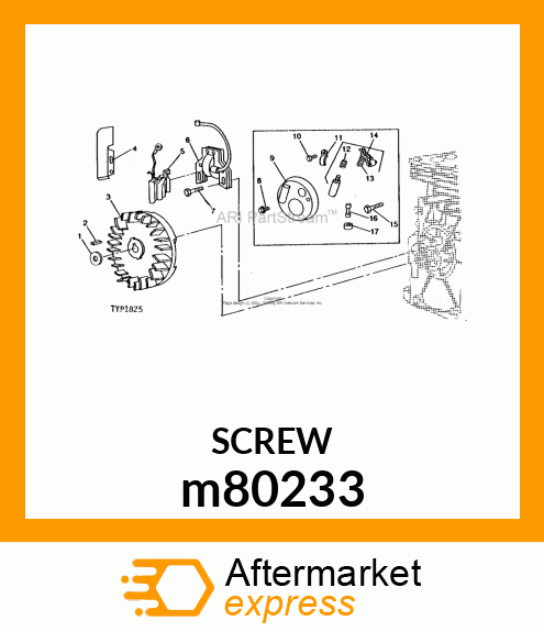 SCREW, ARMATURE MOUNTING m80233