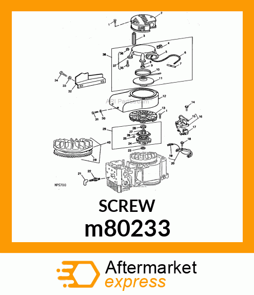 SCREW, ARMATURE MOUNTING m80233