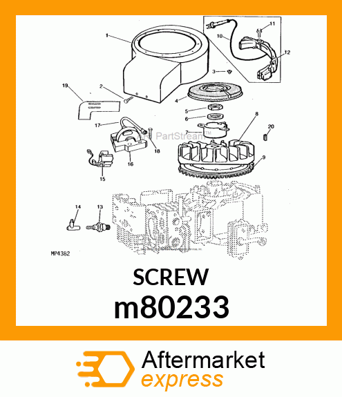 SCREW, ARMATURE MOUNTING m80233