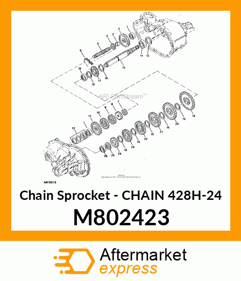 Chain Sprocket - CHAIN 428H-24 M802423