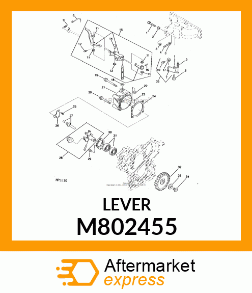 LEVER, REGULATOR M802455