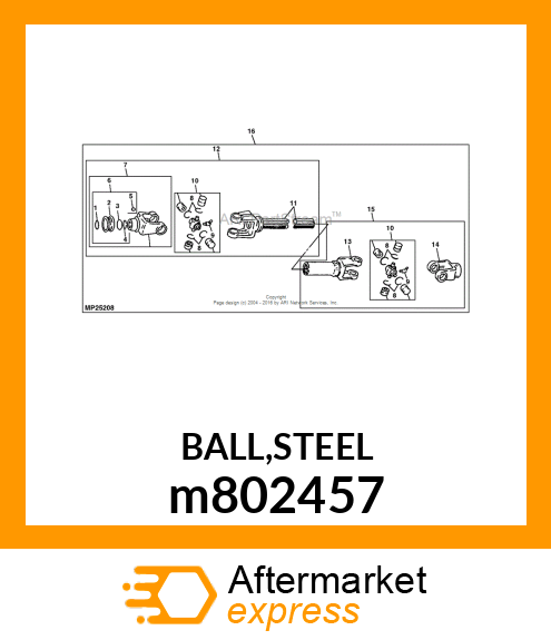 BALL,STEEL m802457