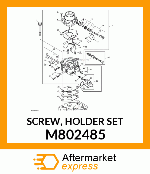SCREW, HOLDER SET M802485