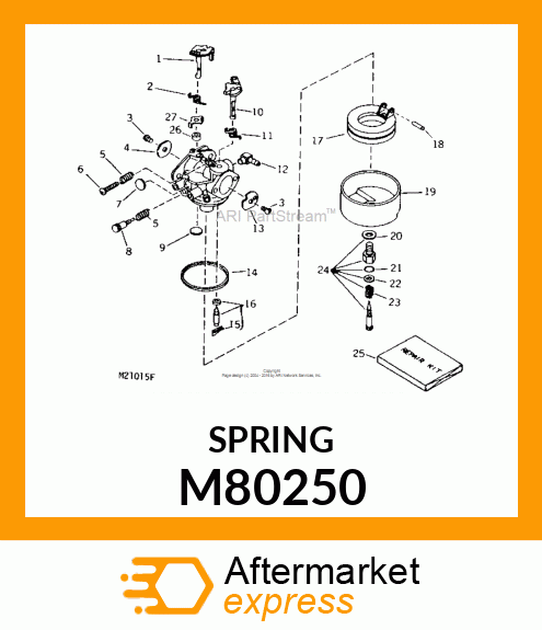 Spring - CHOKE LEVER SPRING M80250