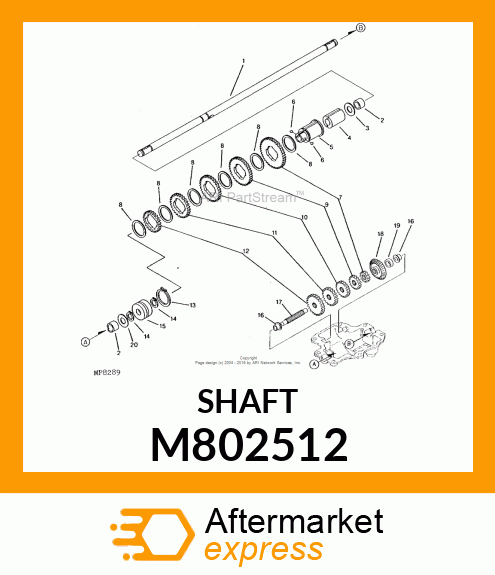 Shaft - SHAFT,REDUCTION M802512