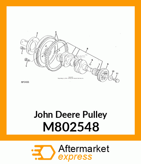 PULLEY, CRANKSHAFT M802548