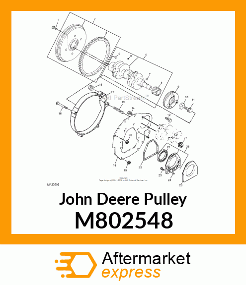 PULLEY, CRANKSHAFT M802548