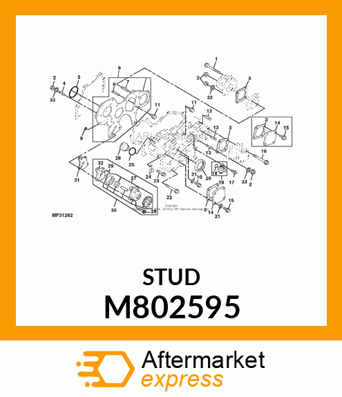 STUD, 8 X 30 M802595