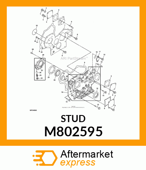 STUD, 8 X 30 M802595