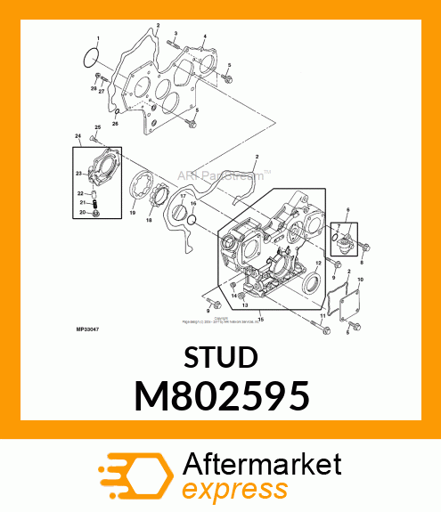 STUD, 8 X 30 M802595