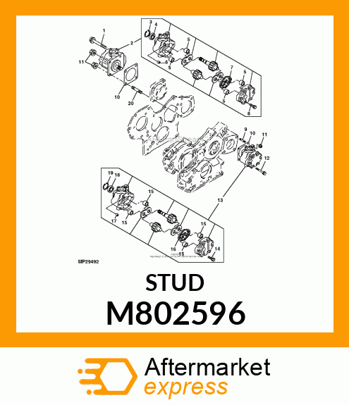 STUD, 8 X 40 M802596