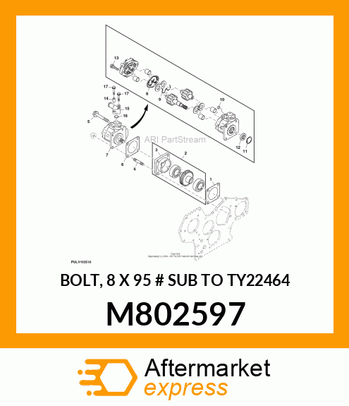 BOLT, 8 X 95 # SUB TO TY22464 M802597