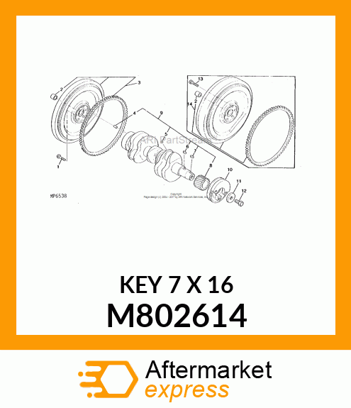 KEY 7 X 16 M802614