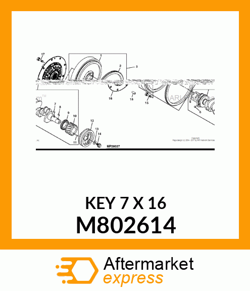 KEY 7 X 16 M802614