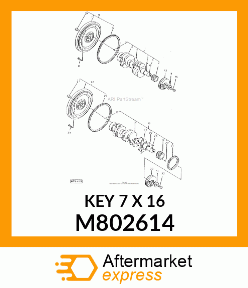 KEY 7 X 16 M802614