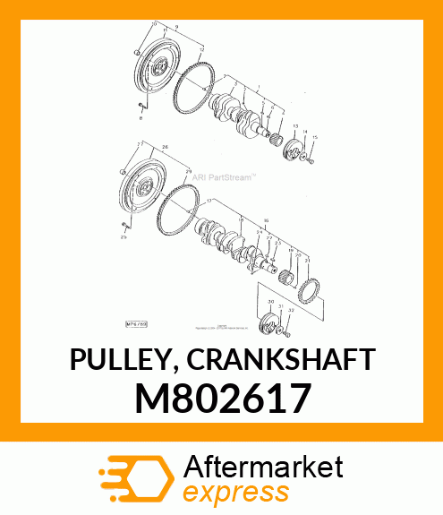 PULLEY, CRANKSHAFT M802617