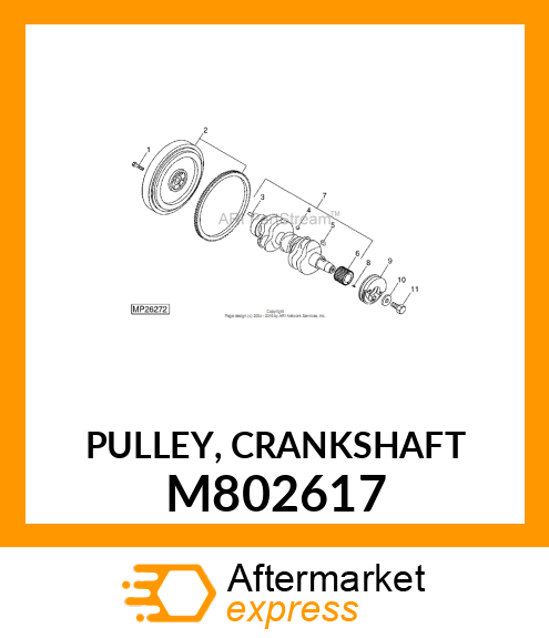 PULLEY, CRANKSHAFT M802617