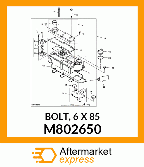 BOLT, 6 X 85 M802650