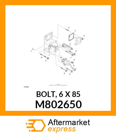 BOLT, 6 X 85 M802650