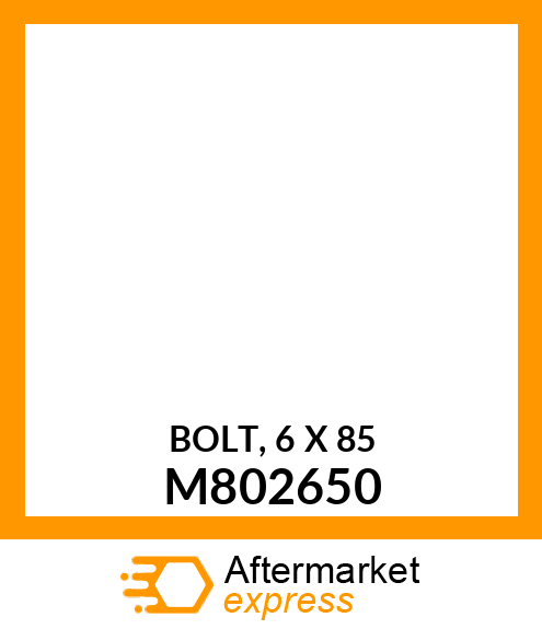 BOLT, 6 X 85 M802650