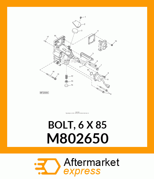 BOLT, 6 X 85 M802650