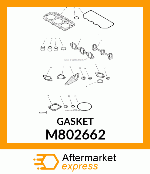 GASKET, SILENCER M802662