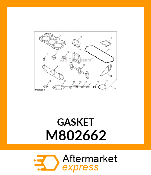 GASKET, SILENCER M802662