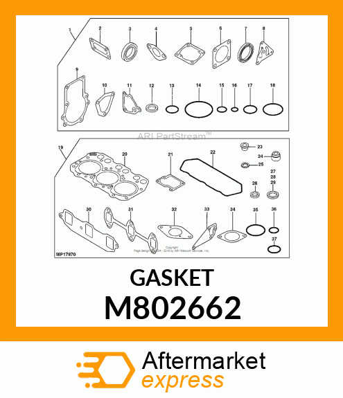 GASKET, SILENCER M802662