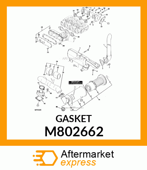 GASKET, SILENCER M802662