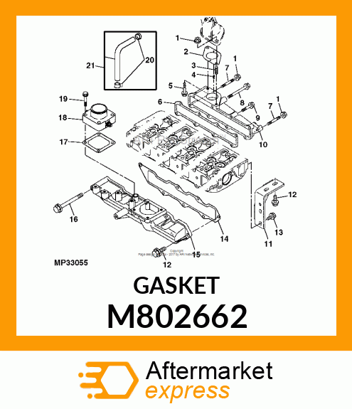 GASKET, SILENCER M802662