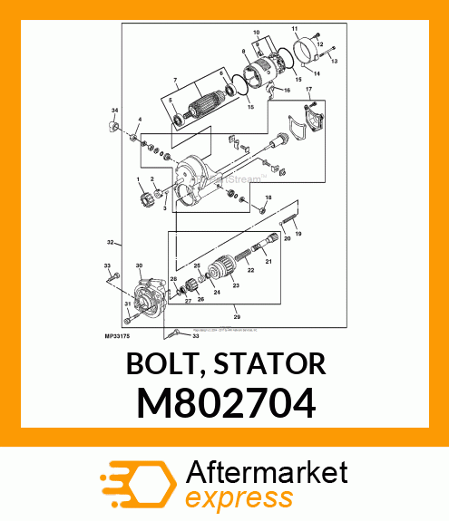 BOLT, STATOR M802704