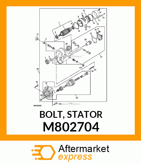 BOLT, STATOR M802704