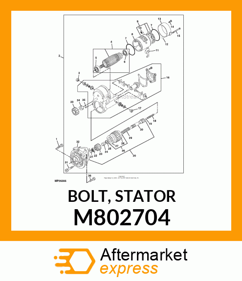 BOLT, STATOR M802704