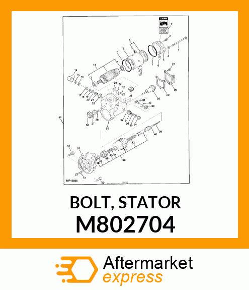 BOLT, STATOR M802704