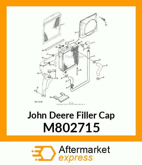 CAP, RADIATOR M802715