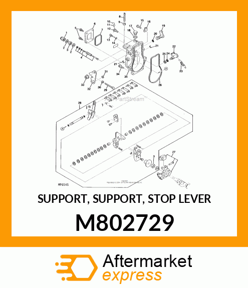 SUPPORT, SUPPORT, STOP LEVER M802729