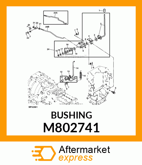 BUSHING 20 X 20 M802741