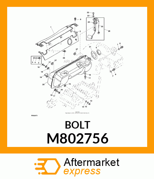 BOLT,M8X26 M802756