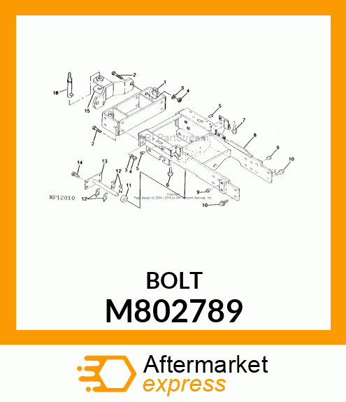 BOLT, BOLT 12 X 38 M802789