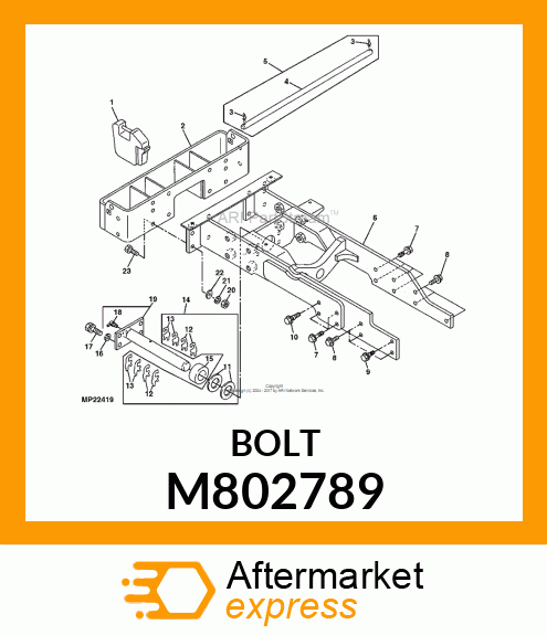 BOLT, BOLT 12 X 38 M802789